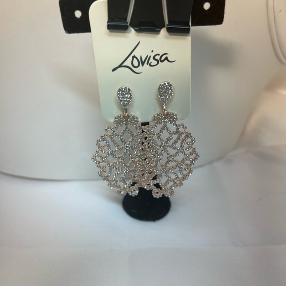 BRAND NEW ROSE GOLD BLING EARRINGS - Picture 2 of 3